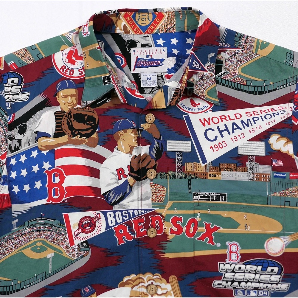 Reyn Spooner Boston Red Sox World Series Champions Camp Shirt Fenway Park Mens M